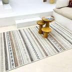 Alfa Rich 5x8 Beige Gray Washable Area Rugs for Living Room Bedroom Kitchen Cotton Decor Rug