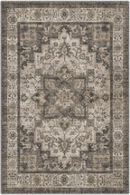 LUMI Washable Area Rug 4x6 for Living Room, Ultra Soft Stain Resistant Carpet with Non Slip Rubber Backing, Non-Shedding Low Pile Rugs for Bedroom, Dining Room, Indoor, Office