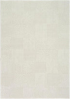 Nourison Home Textured Home Ivory 5'3" x 7' Area Rug - Easy Clean, Non Shedding, Bed Room, Living Room, Dining Room, Kitchen (5' x 7')
