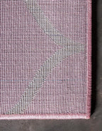 Rugs.com Lattice Frieze Collection Rug – 4' Square Light Pink Medium Rug Perfect for Living Rooms, Kitchens, Entryways