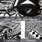 IOHOUZE Small Farmhouse Entryway Rug-2'x3' Boho Woven Kitchen Rug Indoor for Bedroom/Bathroom/Laundry Room, Outdoor Halloween Door Mats for Halloween Decor/Fall Porch Decor/Farmhouse Decor
