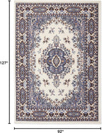 Home Dynamix Premium Sakarya Traditional Medallion Border Area Rug, Porcelain, 7'8"x10'7" Rectangle