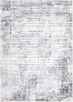 Bloom Rugs Washable Non-Slip 4' x 6' Rug - Gray/Charcoal/Blue Modern Abstract Area Rug for Living Room, Bedroom, Dining Room, and Kitchen - Exact Size: 4' x 6'