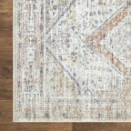 Bloom Rugs Washable Non-Slip 5' x 7' Rug - Peach/Beige Traditional Area Rug for Living Room, Bedroom, Dining Room, and Kitchen - Exact Size: 5' x 7'