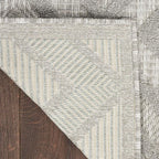 Nourison Home Versatile Silver Grey 7' x 10' Area Rug - Easy Clean, Non Shedding, Bed Room, Living Room, Dining Room, Kitchen (7' x 10')