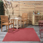 Nourison Home Nourison Essentials Brick Red 4' x 6' Area Rug - Easy Clean, Non Shedding, Bed Room, Living Room, Dining Room, Kitchen (4' x 6')