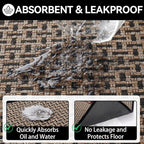 Door Mat 24x72 Dirt Resistant and Absorbent, Non-Slip Rubber Backing Floor Mats, Easy Clean Low-Profile Doormat for Entryway, Front Door, Inside Entrance Black