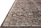 Loloi Amber Lewis Josie Collection JOS-02 Earth/Natural 6'-0" x 6'-0", .13" Pile Height, Low Profile, Machine Washable, Round Area Rug