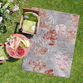 CAMILSON Indoor Outdoor Rug, Multi 7’10”x10’ Leaf Tropical Botanical Area Rugs for Indoor and Outdoor patios, Easy-Cleaning Non-Shedding Living Room, Garden and Kitchen Washable Outside Carpet (8x10)