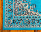 Unique Loom Reza Collection Traditional Persian Style Area Rug, 4 x 6 ft, Turquoise/Ivory