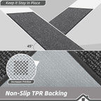 BEQHAUSE 2x3 Entryway Rug Indoor Door Mat Non-Slip Washable, Hallway Rugs Absorbent & Stain Resistant Hall Carpet Runner Rugs for Entryway, Front Door Floor Mats Laundry Room Rugs for Entry, Charcoal