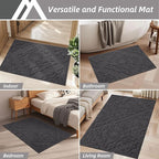 COSY HOMEER Door Mat 20”x32”,Absorbent Dirt Trapper Entryway Rugs,Non-Slip Welcome Mat,Washable Entry Rugs,Low Pile Doormat for Front Back Door,Wet Shoes & Paws,Dark Grey
