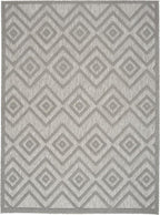 Nourison Home Versatile Silver Grey 6' x 9' Area Rug - Easy Clean, Non Shedding, Bed Room, Living Room, Dining Room, Kitchen (6' x 9')