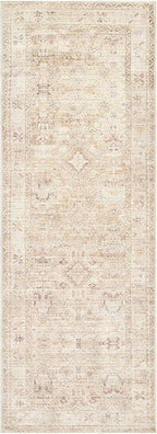 Hauteloom Nakia Living Room, Bedroom Area Rug - Traditional - Beige, Taupe, Ivory - 3'10" x 5'7"
