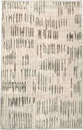 Dash & Albert Hicks Natural Hand Knotted Wool Rug, 5 X 8 Feet, Ivory Geometric Pattern - Premium Luxury Hotel Quality Soft Breathable Hypoallergenic Machine Washable Easy Care All Season