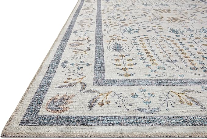 Loloi Rifle Paper Co. Maison Collection MAO-05 Wisteria Cream 2'-6" x 12'-0", .19" Pile Height, Runner Rug