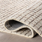 Rugs USA Melrose Cream, 8' Round, Handmade, Wool & Cotton, Soft and Cozy, High Traffic, Stain Resistant, Easy Clean, Durable Area Rug for Bedroom, Living Room, Dining Space, Den, Entryway