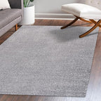 Eyely UES100A-4 Supersoft Haze Solid Low-Pile Indoor Area Rug Casual;Contemporary;Solid;Traditional, Bedroom, Kitchen, Living Room, Easy-Cleaning, Non-Shedding, 4 X 6, Gray