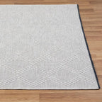 LUXE WEAVERS Modern Farmhouse Beige 8x10 Washable Area Rug, Anti-Slip Diamond Pattern Carpet