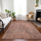 Addison Rugs Chantille ACN591 Salmon 10' x 14' Indoor Outdoor Area Rug, Easy Clean, Machine Washable, Non Shedding, Bedroom, Living Room, Dining Room, Kitchen, Patio Rug