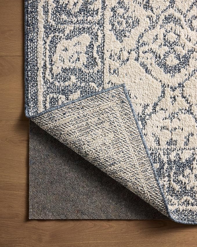 Loloi Magnolia Home by Joanna Gaines Gigi Collection GIG-02 Ivory/Blue 2'-7" x 7'-6" Runner Rug