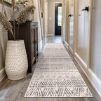 Rugshop Geometric Boho Perfect for high Traffic Areas of Your Living Room,Bedroom,Home Office,Kitchen Runner Rug 2'7" x 10' Gray