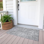 Addison Rugs Chantille ACN591 Pewter 1'8" x 2'6" Indoor Outdoor Area Rug, Easy Clean, Machine Washable, Non Shedding, Bedroom, Living Room, Dining Room, Kitchen, Patio Rug