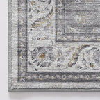 LUMI Washable Area Rug for Living Room, 4x6 Ultra Soft Traditional Vintage Rugs Non Slip with Rubber Backing, Low Profile, High Traffic, Stain Resistant Carpets, Ideal for Bedroom, Dining Room