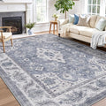 LUMI Washable Area Rug 8x10 for Living Room, Ultra Soft Stain Resistant Carpet with Non Slip Rubber Backing, Non-Shedding Low Pile Rugs for Bedroom, Dining Room, Indoor, Office