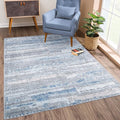 Bloom Rugs Washable Non-Slip 10x14 Rug - Gray/Blue/Blush Modern Abstract Area Rug for Living Room, Bedroom, Dining Room, and Kitchen - Exact Size: 10' x 14'