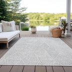 Addison Rugs Chantille ACN591 Silver 10' x 14' Indoor Outdoor Area Rug, Easy Clean, Machine Washable, Non Shedding, Bedroom, Living Room, Dining Room, Kitchen, Patio Rug