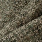 8x10 Area Rug for Living Room Green Brown Vintage Washable Bedroom Carpet Traditional Distressed Soft Non Slip Indoor Large Accent Rug Retro Thin Low Pile Floor Cover for Dining Room Playroom