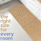 40ft Cut-to-Measure Runner Rug for Extra Long Hallways - Gold Tan | Non-Slip | Washable & Edge Bound
