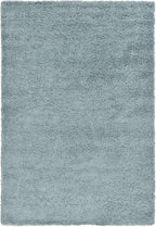 Unique Loom Solid Shag Collection Area Rug (6' 1" x 9' Rectangle, Light Slate Blue)