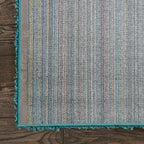 Unique Loom Solid Shag Collection Area Rug (4' 1" x 6' 1" Rectangle, Deep Aqua Blue)