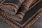 Beverly Rug Large Outdoor Rug 9x12 Modern Bordered Area Rugs for Indoor and Outdoor Patio Deck Porch Garden Waterproof Weather Sun Resistant Washable Outside Carpet (9 x 12 Gold)