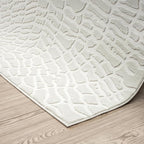 Abani Neutral Cream Area Rug for Living Room, Bedroom - Pebble Pattern - 2' x 3' - Durable & Easy to Clean