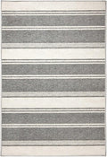 Dash & Albert Bowman Stripe Grey Machine Washable Rug, Runner-2.5 X 8 Feet, Grey Stripe Pattern
