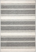 Dash & Albert Bowman Stripe Grey Machine Washable Rug, 3 X 5 Feet, Grey Stripe Pattern