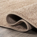 JONATHAN Y Haze Solid Low-Pile Beige Runner Rug 2x14, Coastal,Bohemian,Minimalist,Classic, Easy-Cleaning for Living Room,Bedroom,Kitchen,Pet Friendly,Non-Shedding (SEU100G-214)