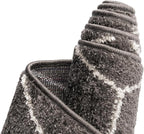 Unique Loom Trellis Frieze Collection Area Rug - Geometric (10' x 13', Dark Gray/ Ivory)