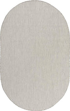 Nourison Home Courtyard Ivory Silver 6' x 9' Oval Area Rug - Easy Clean, Non Shedding, Bed Room, Living Room, Dining Room, Kitchen (6' x 9' Oval)