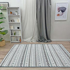 Alfa Rich 3x10 Blue Gray White Washable Area Rugs for Living Room Hallway Kitchen Decor Runner