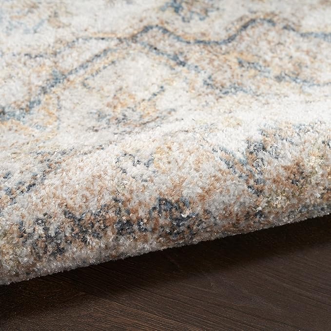 Nourison Home Astra Machine Washable Silver Grey 2'2" x 4' Area Rug - Easy Clean, Non Shedding, Bed Room, Living Room, Dining Room, Kitchen (2' x 4')