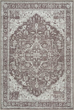 Bloom Rugs Washable Non-Slip 3' x 5' Rug - Dark Brown Traditional Medallion Area Rug for Living Room, Bedroom, Dining Room, and Kitchen - Exact Size: 3' x 5'