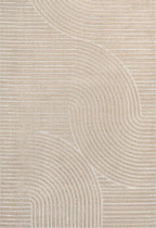 JONATHAN Y Hallie High-Low Curve Beige/Cream 5x8 Indoor/Outdoor Area Rug, Minimalist Geometric, Pet Friendly, for Patio, Backyard, Living Room, Bedroom, Office, Hose-Washable (SCN100D-5)