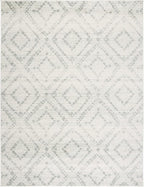 SAFAVIEH Area Rug 8x10 - Adirondack Collection - Large - Ivory & Green, Geometric Trellis Pattern, Non-Shedding & Easy Cleaning, Ideal for Living Room, Bedroom, Office, Dining Space (ADR131X)