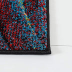SAFAVIEH Glacier Collection Runner Rug - 2'3" x 8', Red & Green, Modern Abstract Design, Non-Shedding & Easy Care, Ideal for High Traffic Areas in Living Room, Bedroom (GLA126Q)