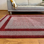 Alfa Rich 4x6 Red Burgundy Washable Area Rugs for Living Room Bedroom Kitchen Cotton Rug