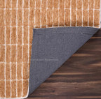 Hand-Tufted 100% Wool Area Rug – Unique Modern Geometric Grid Pattern, Soft Plush Textured Carpet for Living Room, Bedroom, Dining Room & Entryway (Gold, 5' x 8')